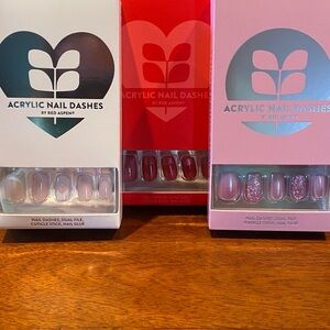Acrylic Nail Dashes, 3 sets. Brand new in boxes.